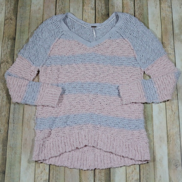 Free People Sweaters - Free People Oversized Boucle Knit Sweater V Neck